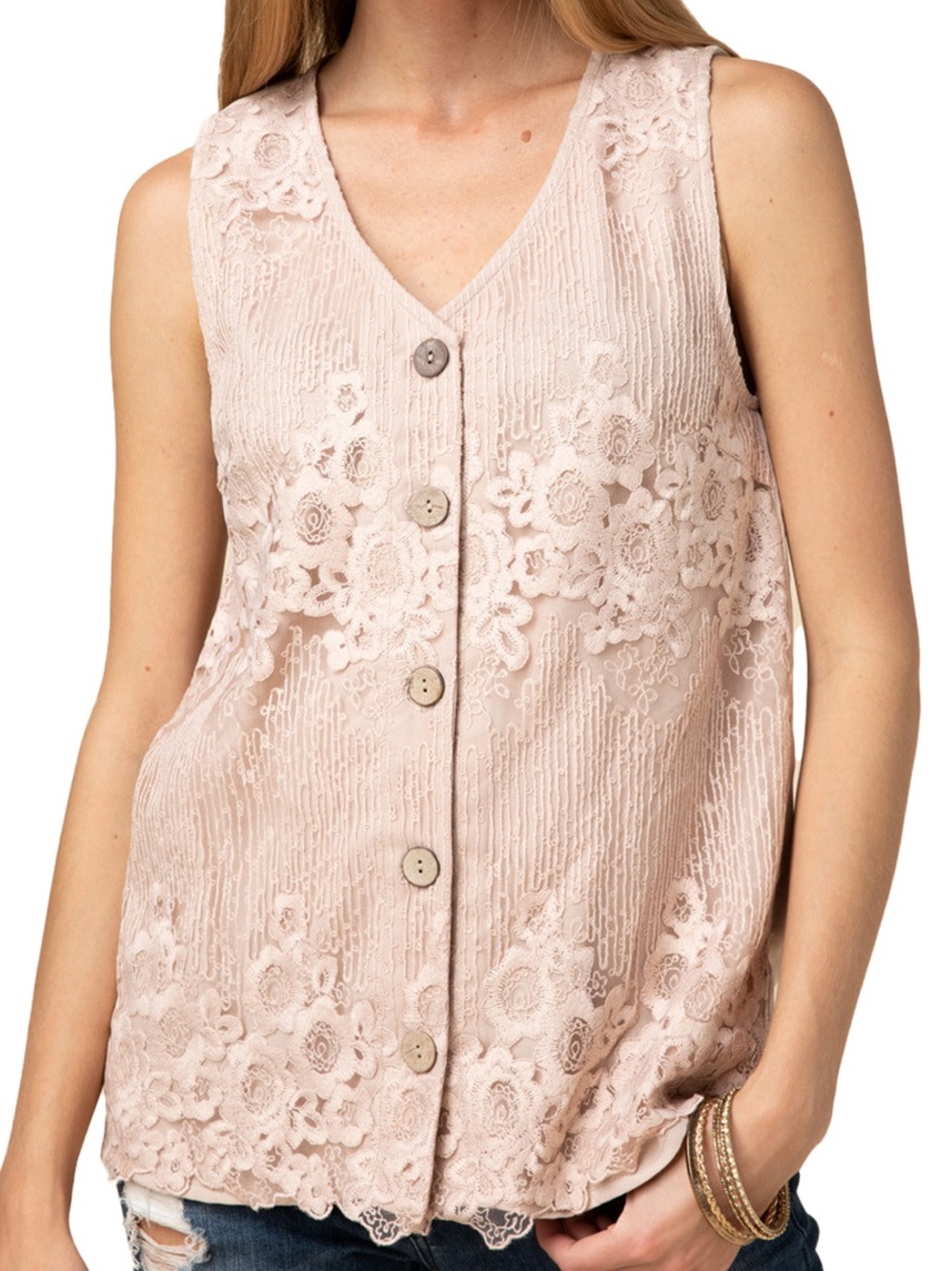 Lace Tank (S) | NWT